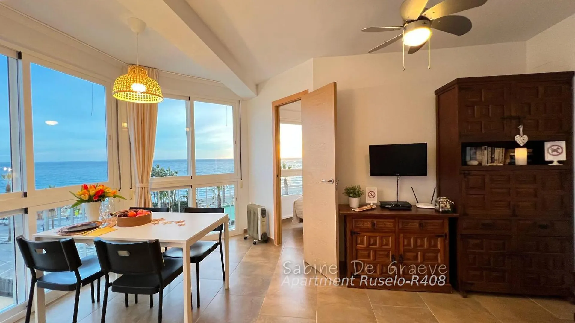 De La Cama A La Playa ! Vista Panoramica Al Mar Ruselo R408 Solo Adulto Apartment Torrox